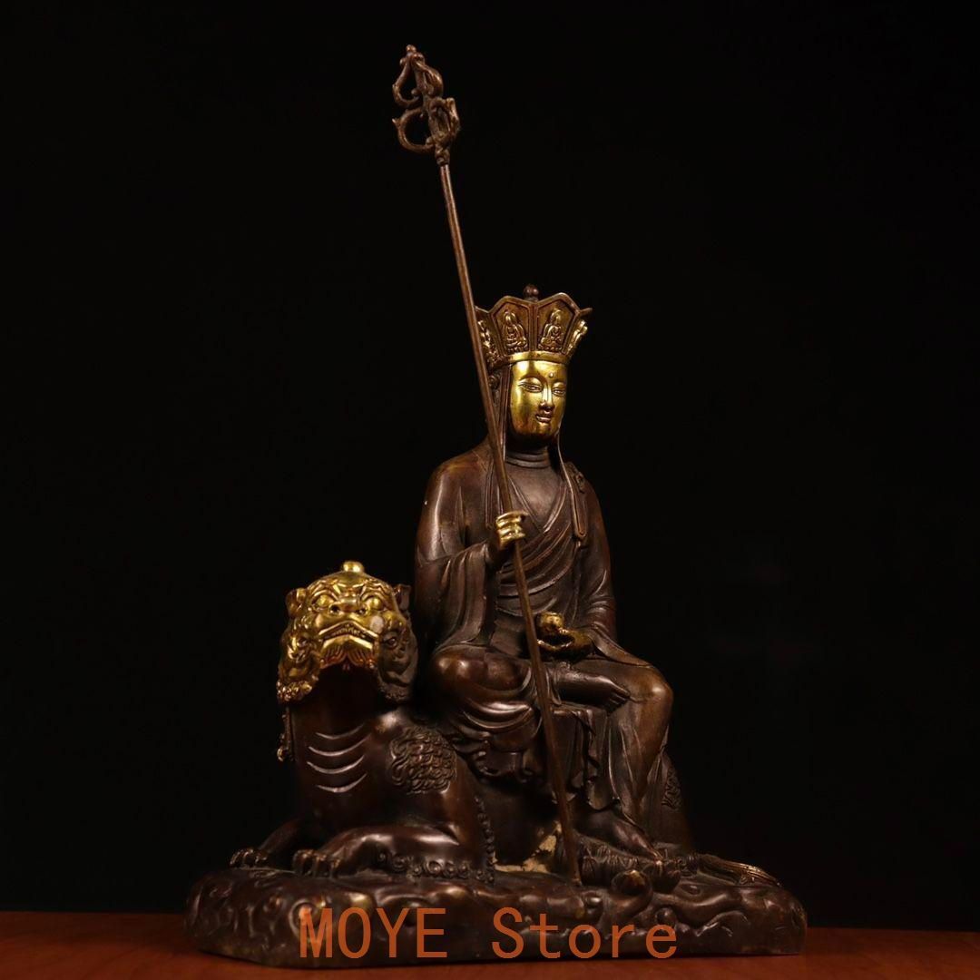 仏教美術 九華山地蔵王仏像 銅製 仏像 彫刻 置物 開運 風水 - メルカリ