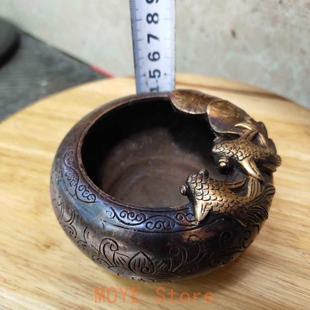 銅器 重工 彫刻 寿桃硯 筆洗 灰皿 文房置物·案頭 工芸品 美術品 銅器 重工 彫刻 寿桃硯 筆洗 灰皿 文房置物・案頭 工芸品 美術品