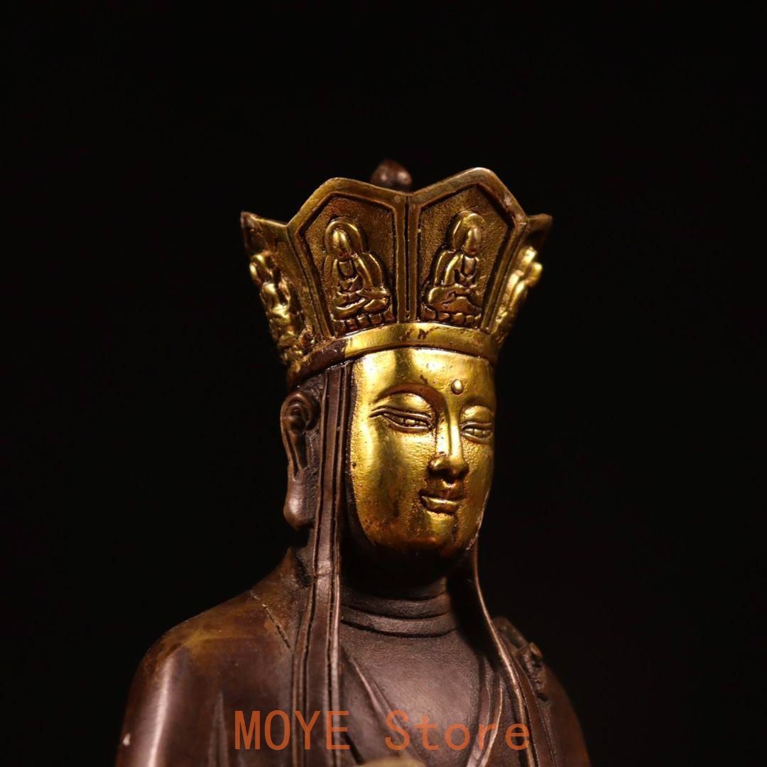 九華山地蔵王仏像  銅製 装飾品 工芸品 美術品 置物 仏教美術 九華山地蔵王仏像 銅製 仏像 彫刻 置物 開運 風水 - メルカリ