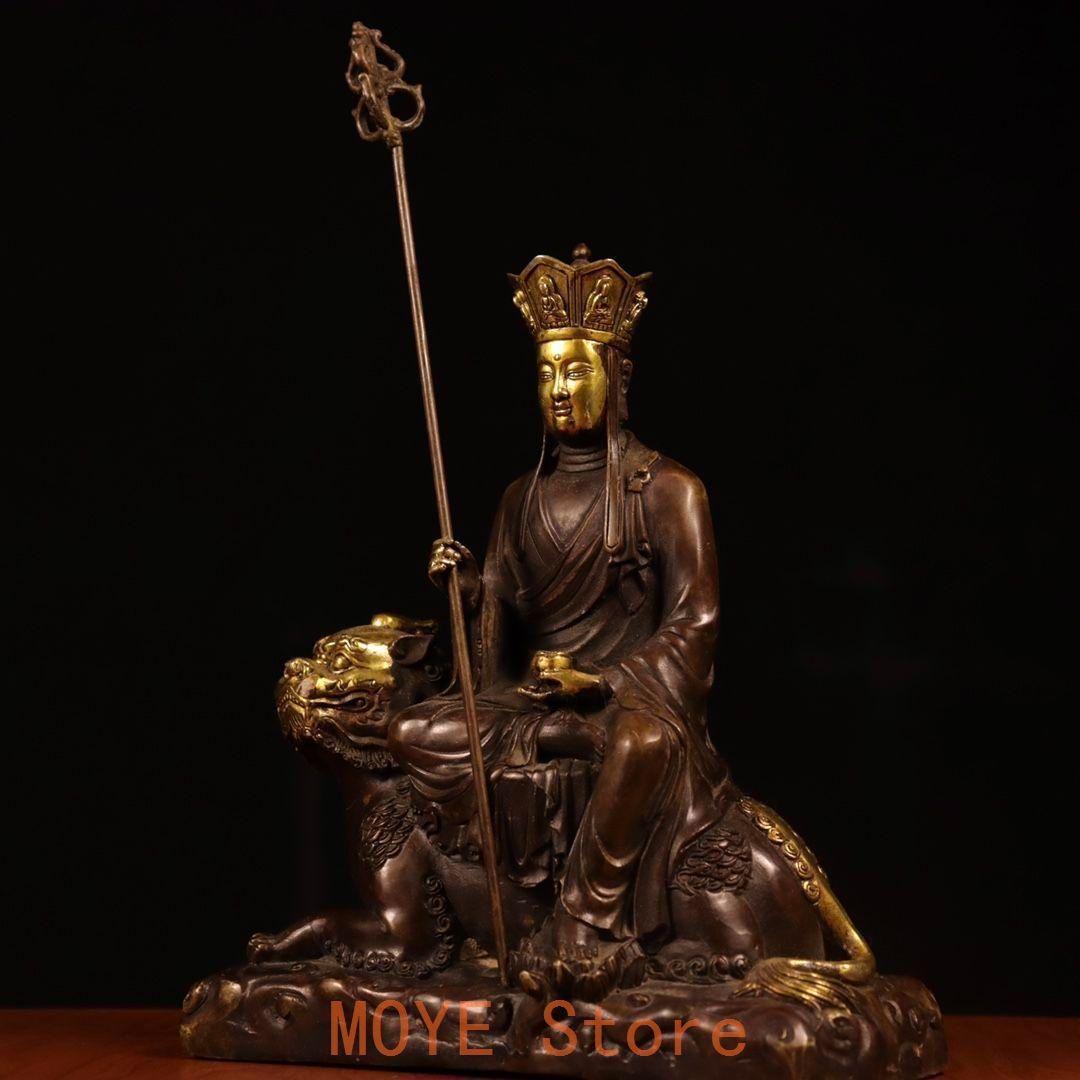 仏教美術 九華山地蔵王仏像 銅製 仏像 彫刻 置物 開運 風水 - メルカリ