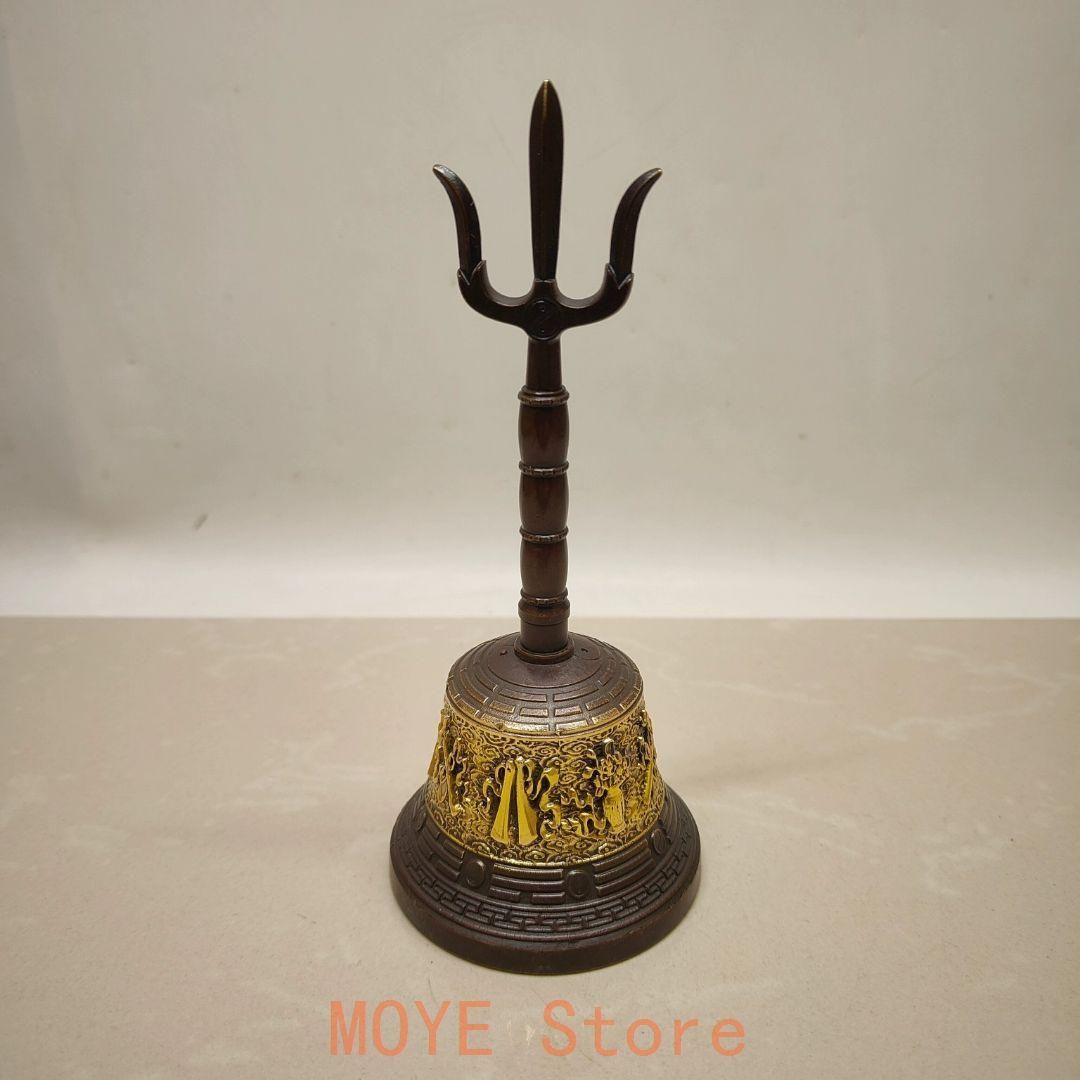 銅製八仙鈴 三清鈴 三叉法器 道家用品太極八卦鈴 鎮宅辟邪 開運風水