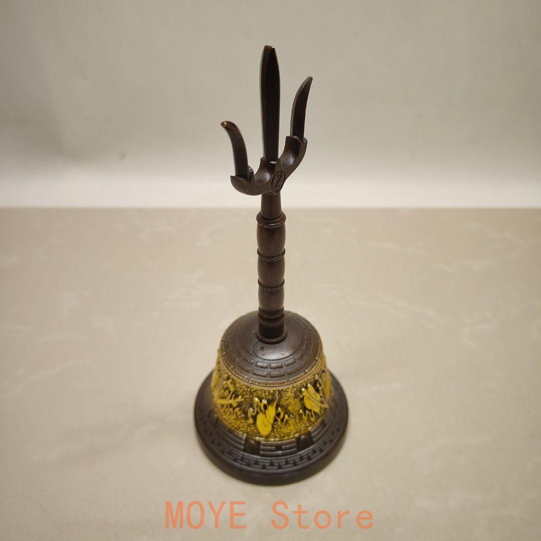 銅製八仙鈴 三清鈴 三叉法器 道家用品太極八卦鈴 鎮宅辟邪 開運風水