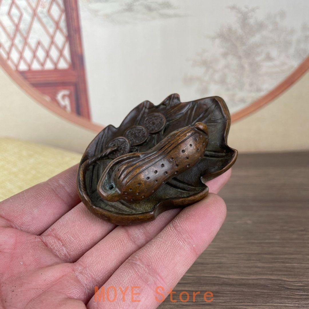 銅 細工 茶道具 香道具 花生香挿し 財源もくもくと 装飾品 工芸品 置物