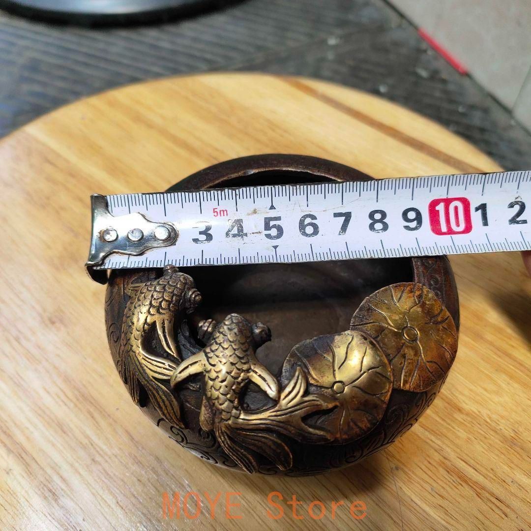 銅器 金魚筆洗 灰皿 硯 書道具 文房具 装飾品 工芸品 置物 - メルカリ