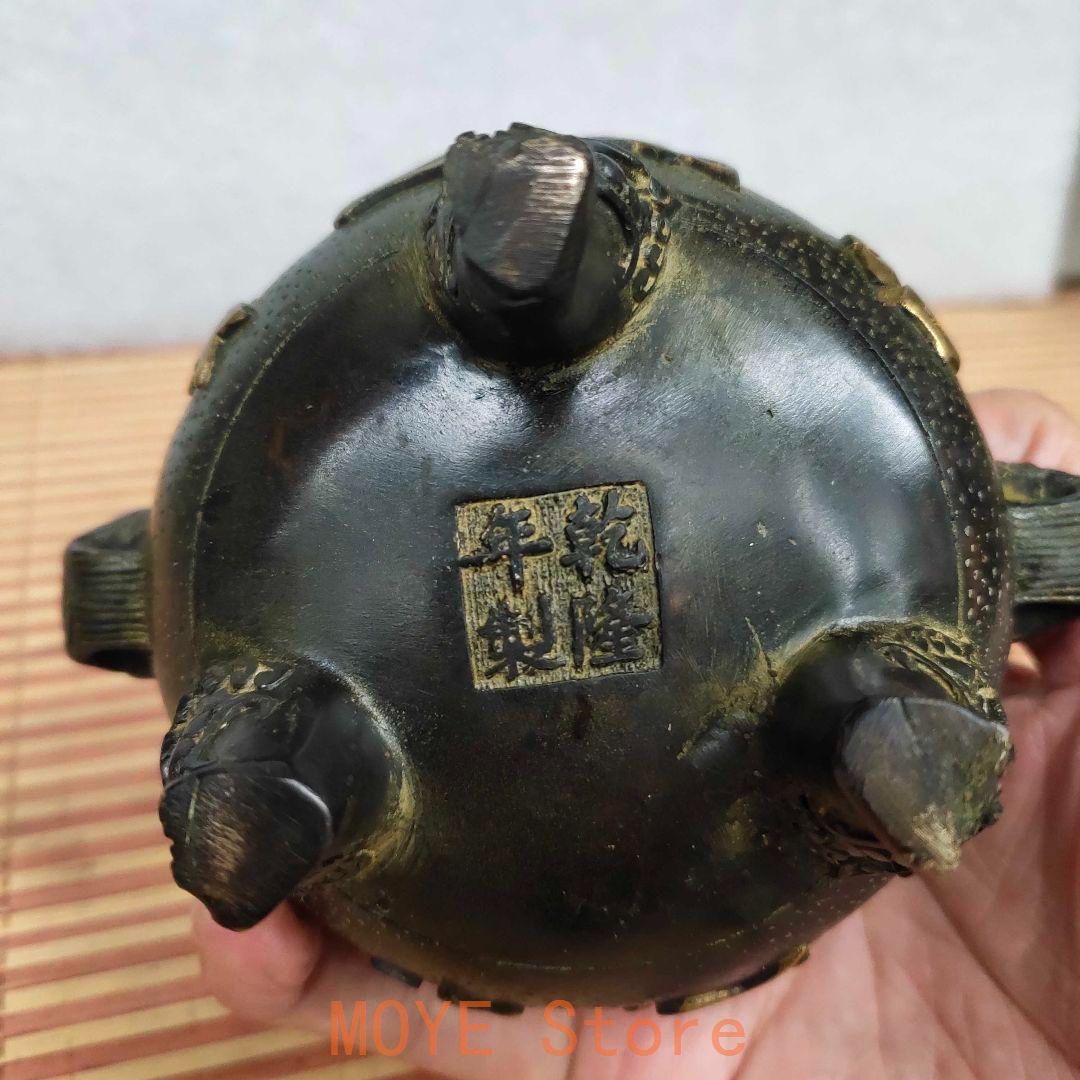 香炉 浮彫り招財進宝挿す香炉 香道具 仏堂香炉 銅製品 工芸品 置物 香炉 浮彫り招財進宝挿す香炉 香道具 仏堂香炉 銅製品 工芸品 置物