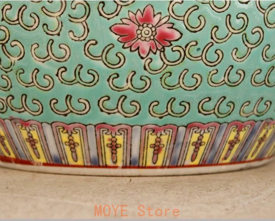 万寿無疆スイカ缶お 茶缶 景徳鎮 陶磁器 装飾品 現代工芸品美術品 置物 景徳鎮 陶磁器 青花喜字スイカ缶 茶缶茶道具 装飾品 現代工芸