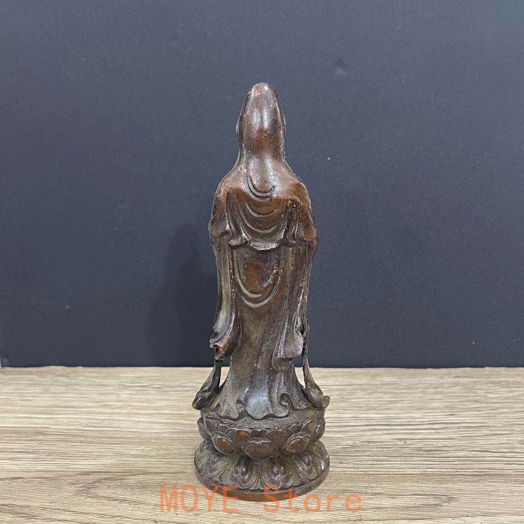 仏教美術 仏像 観世音菩薩像 小仏像 銅製 銅器 仏教美術 仏像 観世音菩薩像 小仏像 銅製 銅器