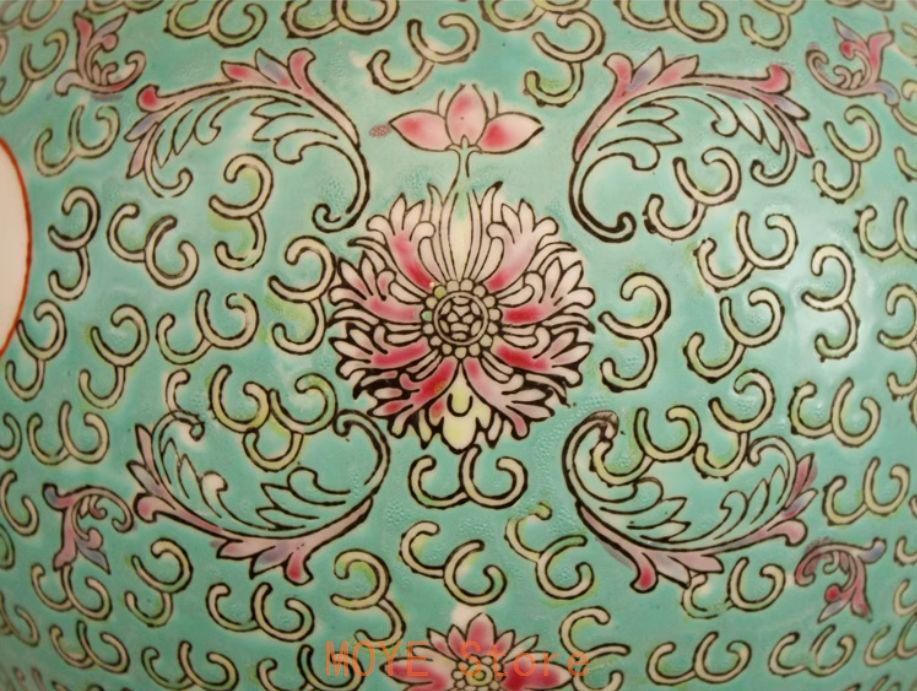 万寿無疆スイカ缶お 茶缶 景徳鎮 陶磁器 装飾品 現代工芸品美術品 置物