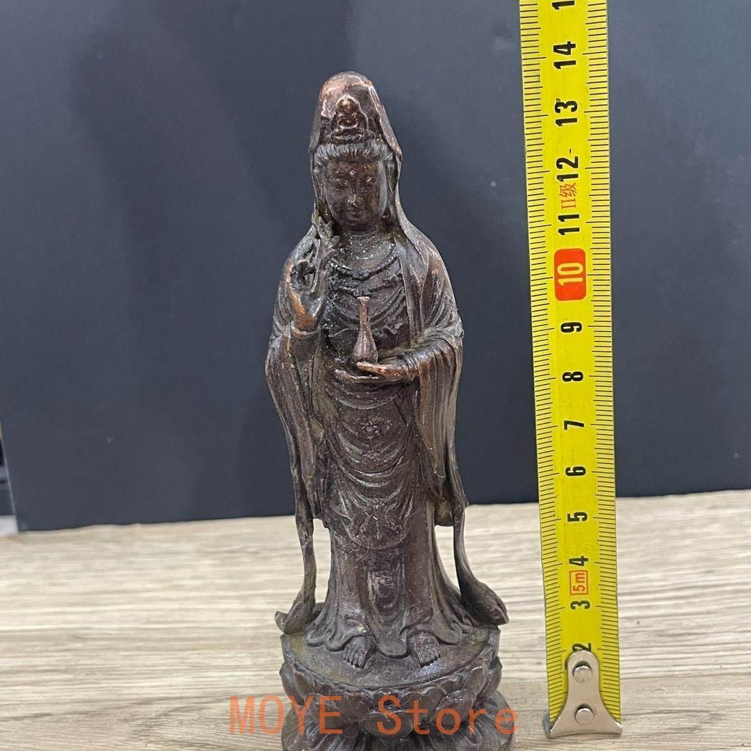仏教美術 仏像 観世音菩薩 小仏像 銅製 銅器 - メルカリ