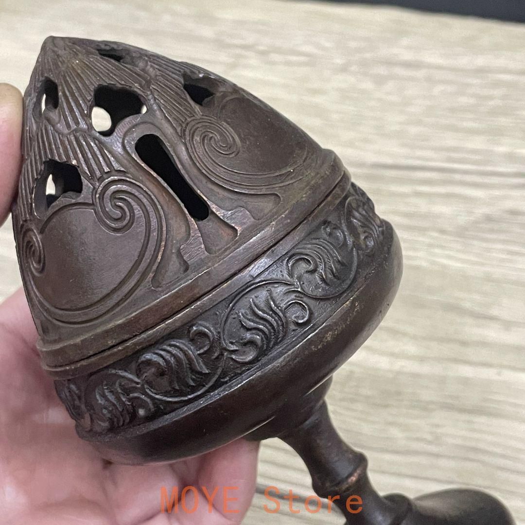 銅製 博山炉 檀香炉 室内アロマ炉 茶道具 香道具 装飾品 工芸品 置物