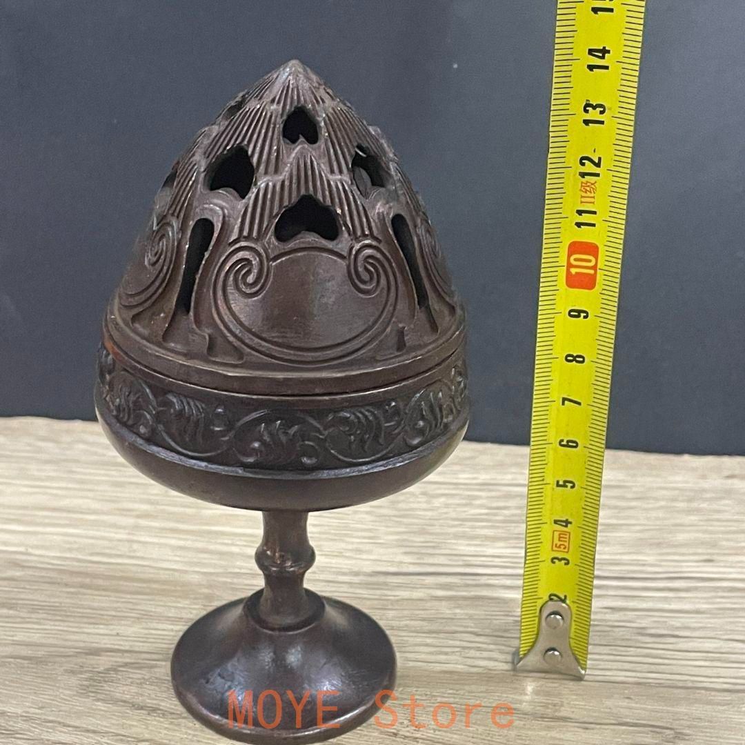銅製 博山炉 檀香炉 室内アロマ炉 茶道具 香道具 装飾品 工芸品 置物