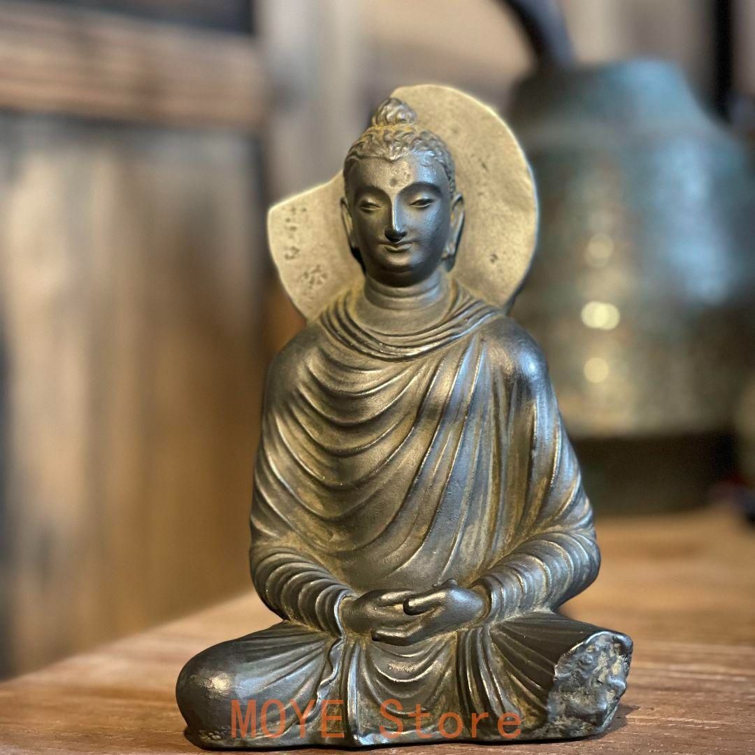 ガンダーラ禅定坐像 彫刻 置物 開運 風水 - メルカリ