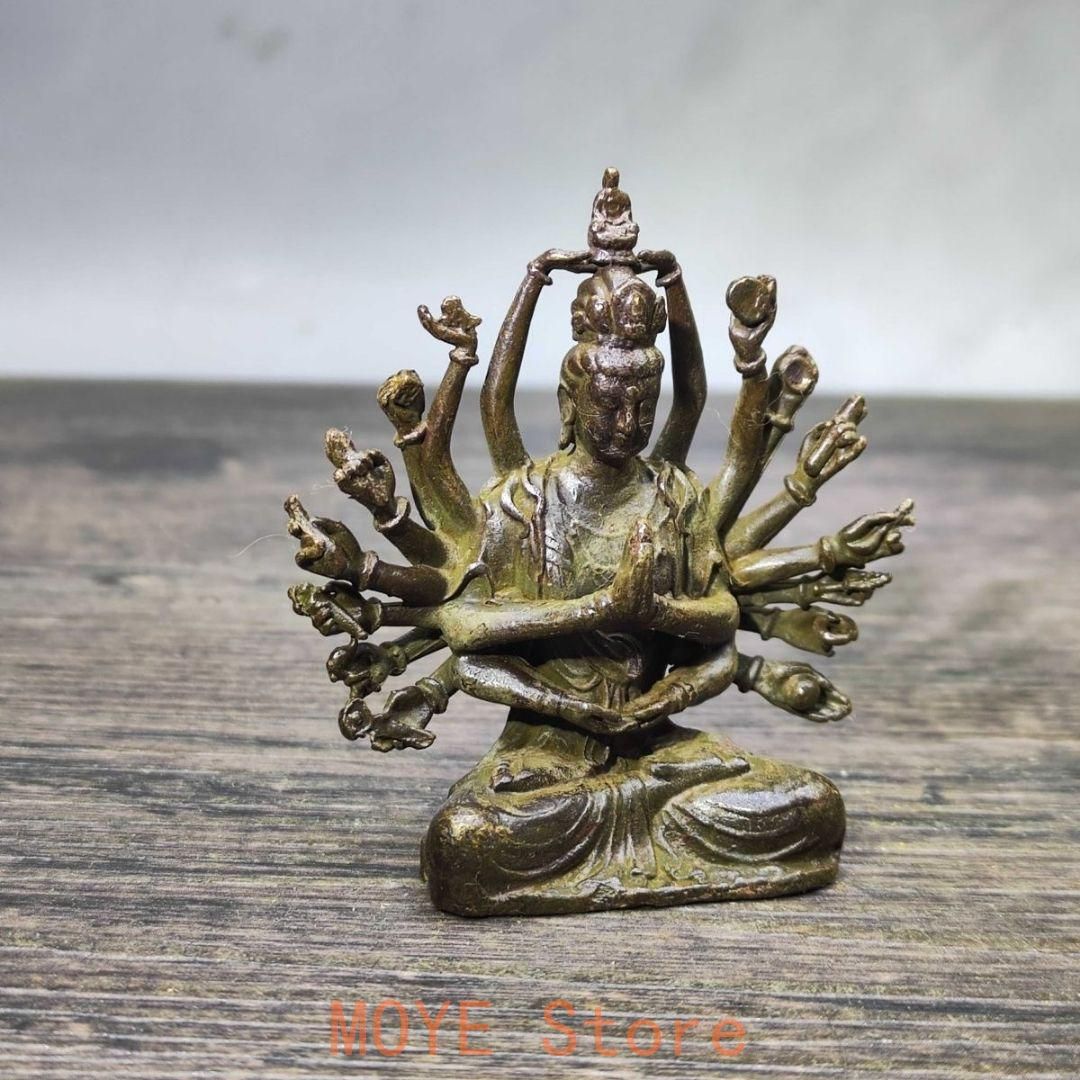 仏教美術  背もたれ坐蓮観音 仏像 銅製  銅器 仏教美術 背もたれ坐蓮観音 仏像 銅製 銅器