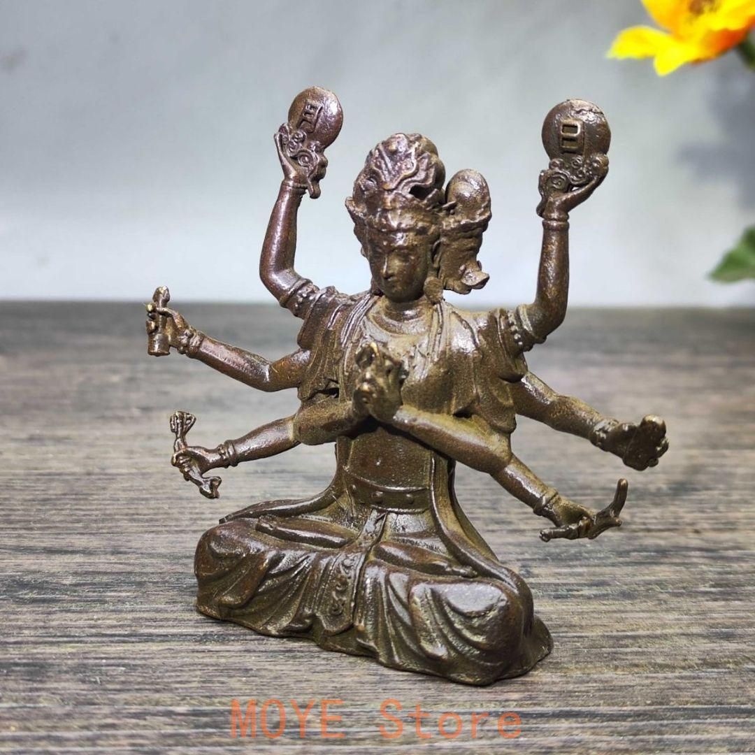 仏教美術 仏像 小仏像 準提仏母仏像 を奉納し 開運 風水 招財 置物