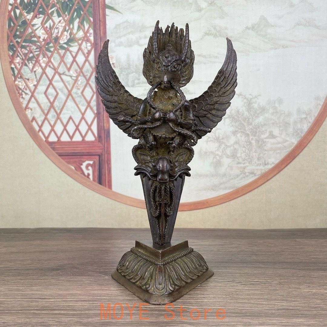 銅器 仏像 蔵伝金翅大鵬鳥銅像 鎮宅辟邪 開運風水 招財 置物 工芸品 装飾品 銅器 仏像 蔵伝金翅大鵬鳥銅像 鎮宅辟邪 開運風水 招財 置物