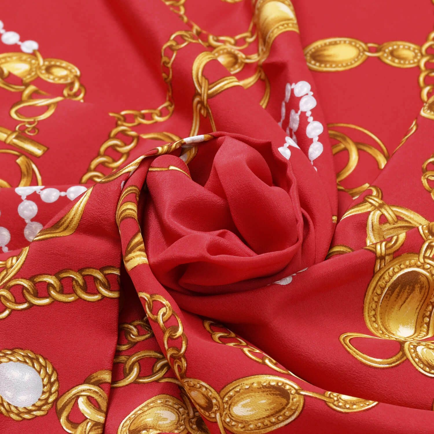 CHANEL シャネル スカーフ バンダナ ココマーク チェーンアクセ柄