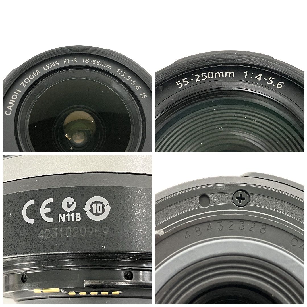 Canon EOS Kiss X2 ボディ EF-S LENS 18-55mm F3.5-5.6/55-250mm F4