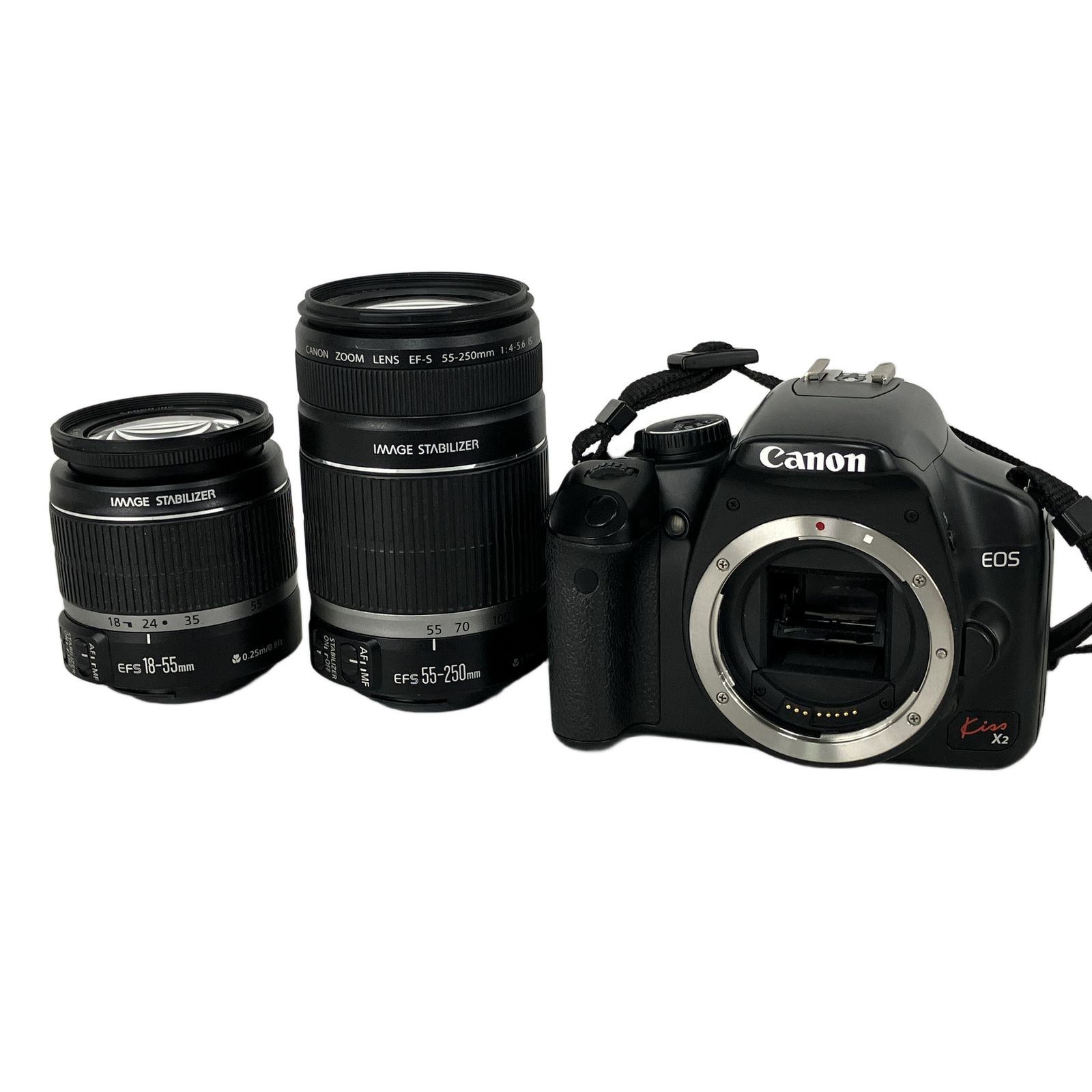 Canon EOS Kiss X2 ボディ EF-S LENS 18-55mm F3.5-5.6/55-250mm F4