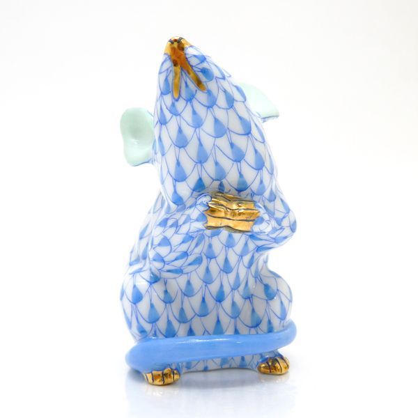 HEREND フィギュリン ねずみ 干支 フィッシュネット エカイユ 鱗