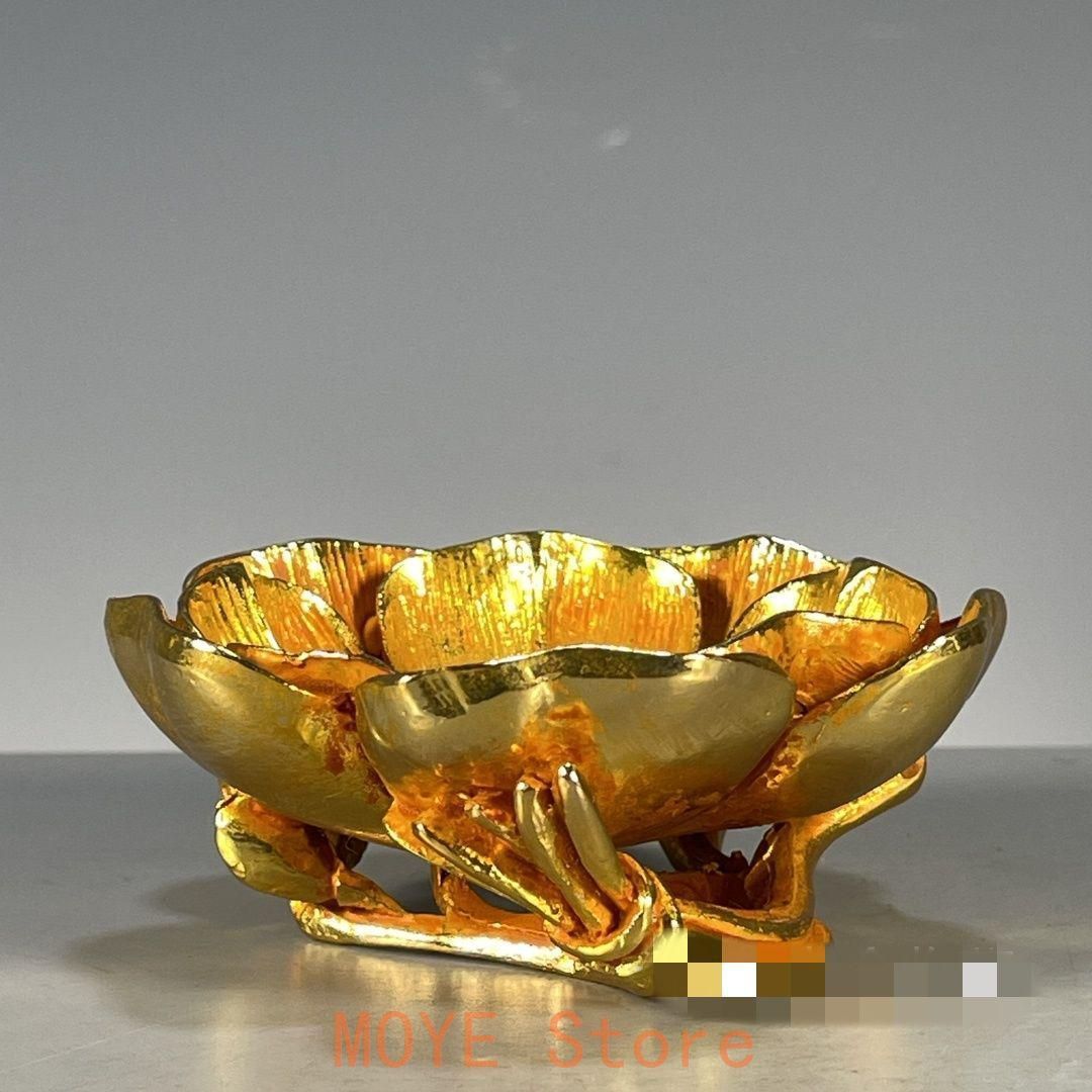 銅器 ?金蓮華蓮葉筆洗 書道具 文房具 装飾品 工芸品 置物 - メルカリ