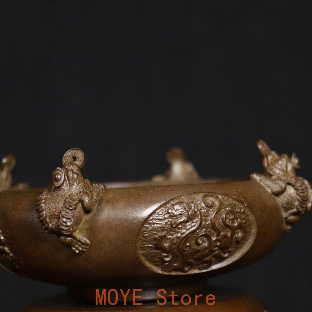銅器 香炉 四神獣四方来財聚宝盆香炉 仏堂供養炉 装飾品 工芸品 置物 銅器 香炉 四神獣四方来財聚宝盆香炉 仏堂供養炉 装飾品 工芸品 置物