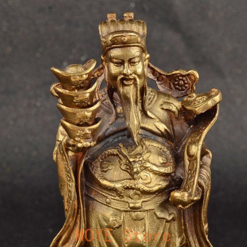 仏教美術 仏像 財神爺 文財神 家内財源広進 机 玄関 商店 祈福 工芸品