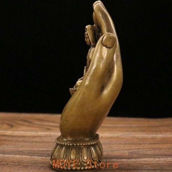 銅器 心経仏手観音 仏堂 茶台 書架 装飾品 工芸品 置物 - メルカリ