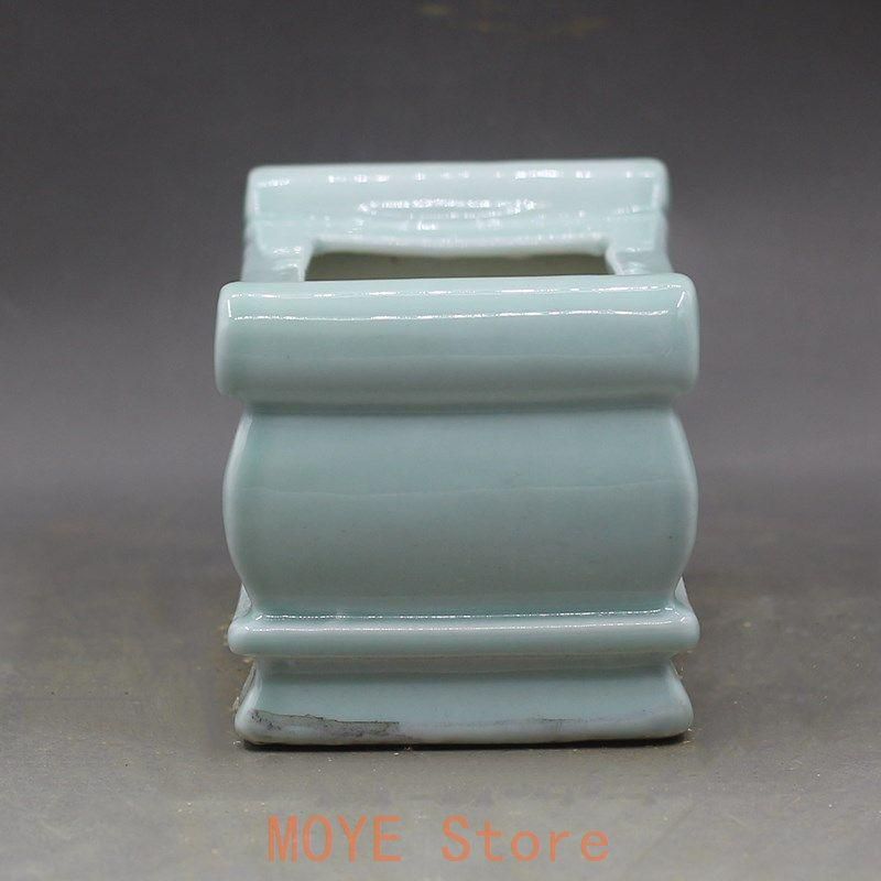 宋汝窯青釉白玉彫刻香炉 景徳鎮 陶磁器 装飾品 現代工芸品 美術品 置物