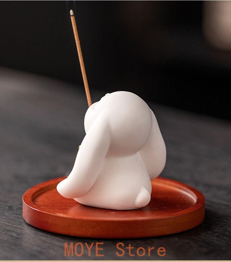 陶磁器 小兎香炉 香挿し 茶道具 香道具 装飾品 工芸品 置物 - メルカリ
