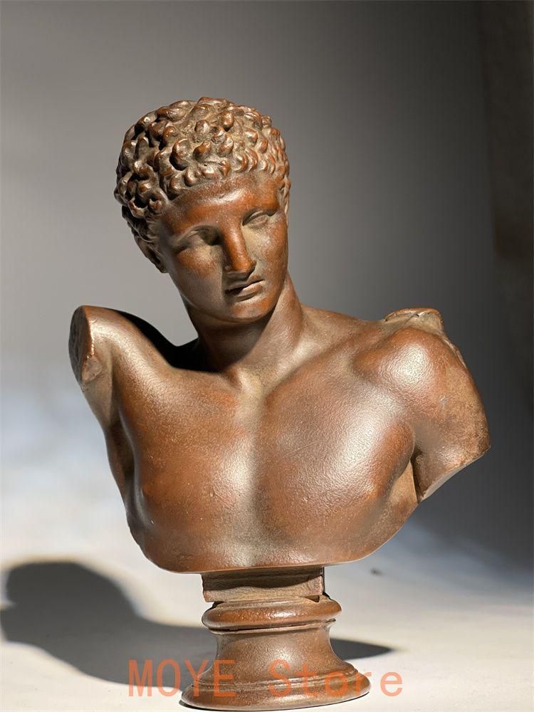 石像 商神ヘルメス像頭像 リビング 玄関 書棚 装飾品 現代工芸品 置物