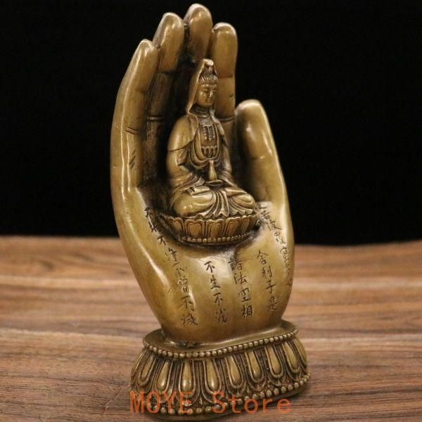 銅器 心経仏手観音 仏堂 茶台 書架 装飾品 工芸品 置物 - メルカリ