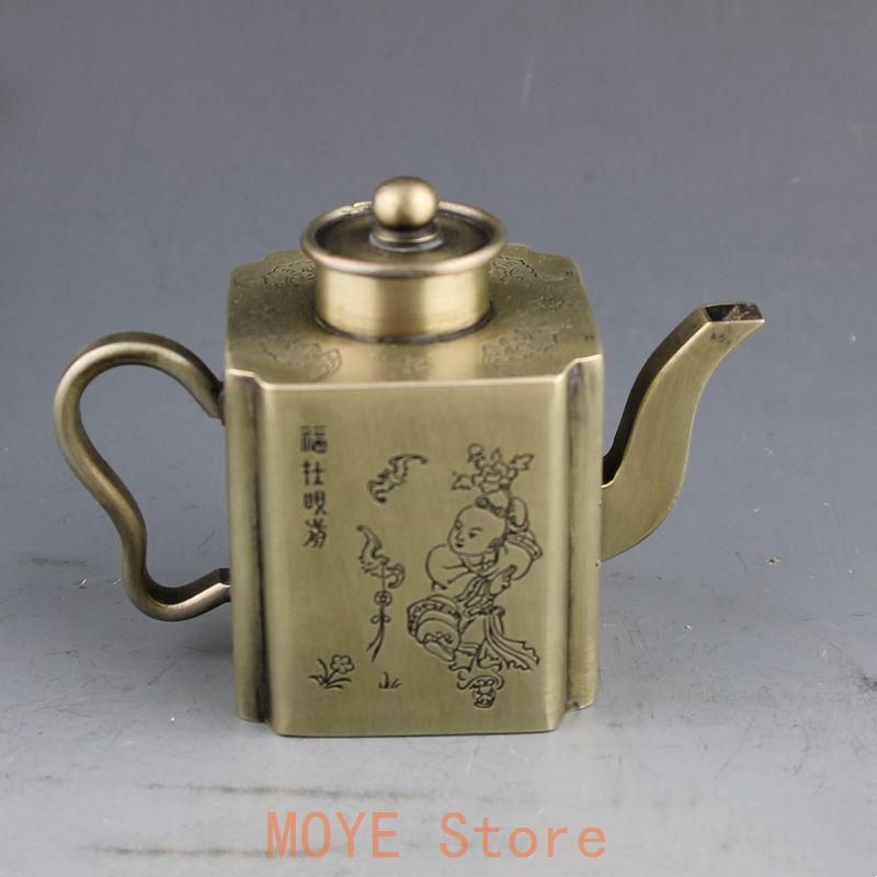 銅器 水滴壺 墨壺 文房四宝 書道具 文房具 現代工芸品美術品 置物