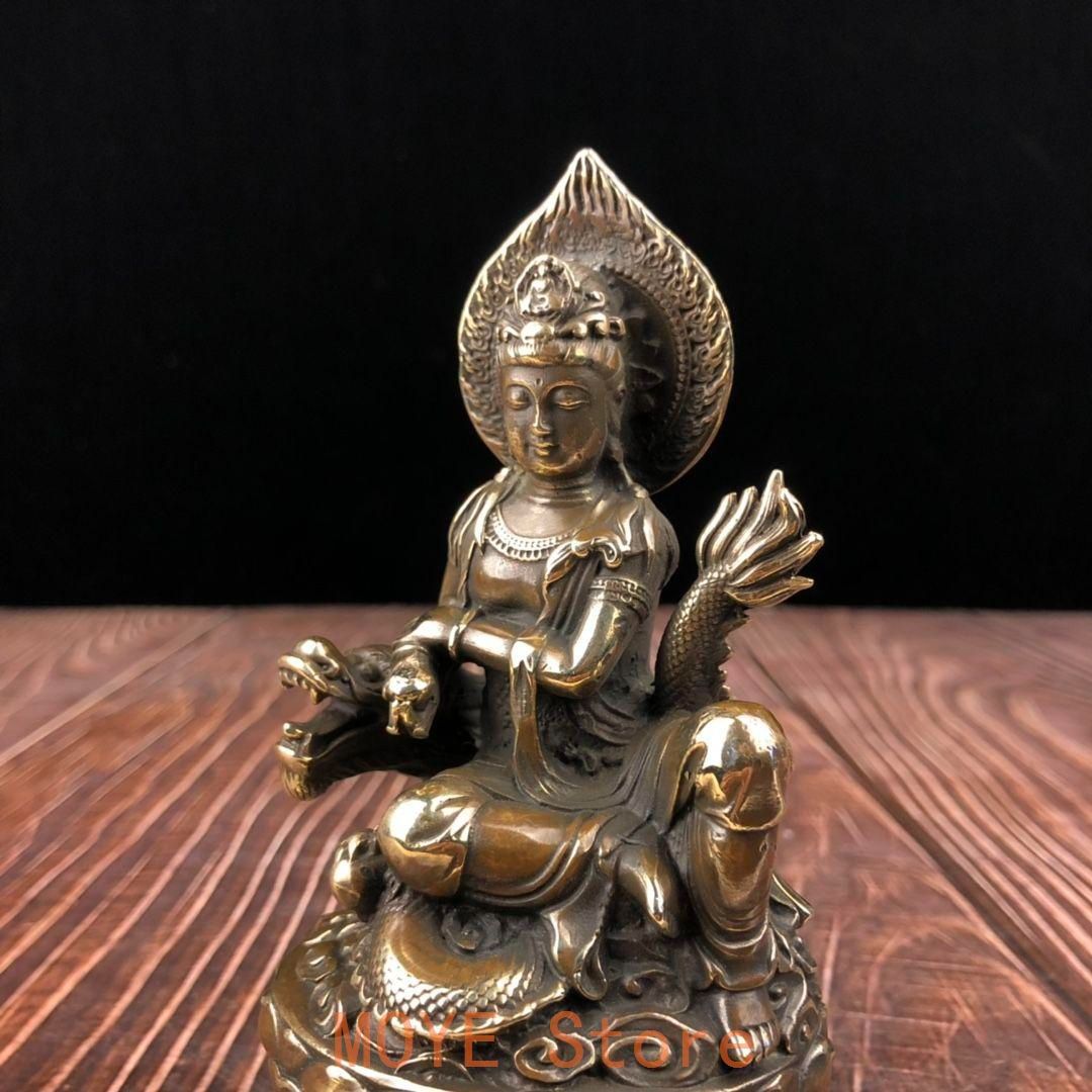 仏教美術 仏像 観音菩薩 騎龍観音菩薩仏像 仏堂 奉納 銅製品 工芸品