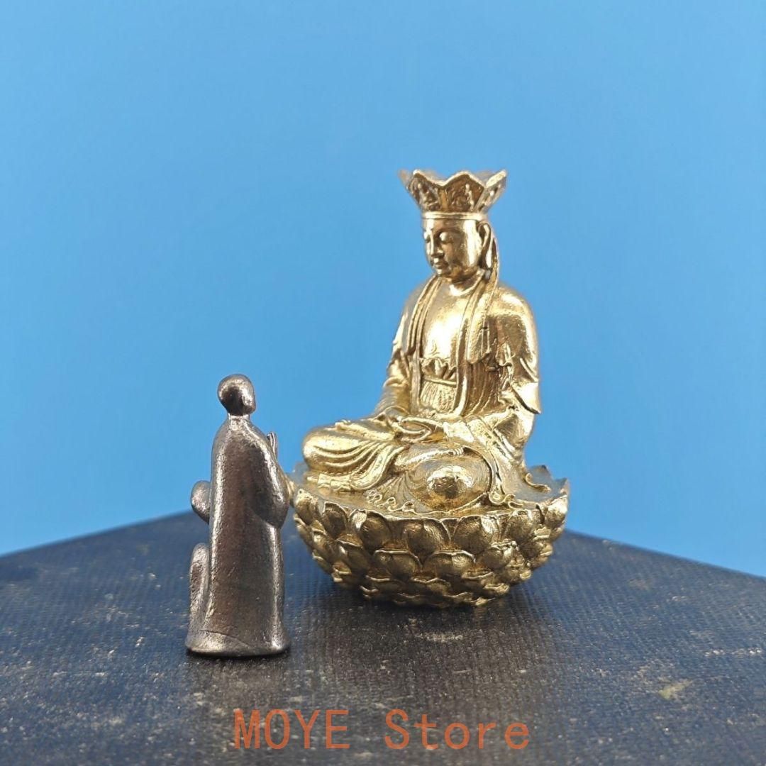 仏教美術 仏像 小仏像 小坊主拝地蔵王菩薩仏像 装飾品 工芸品 置物