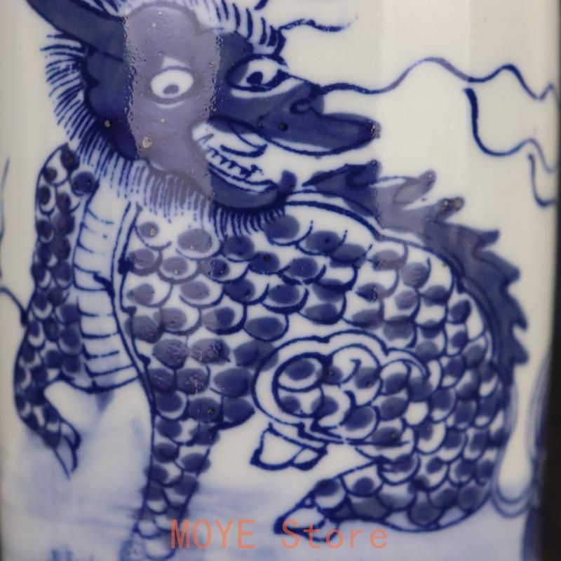 清康熙青花麒麟紋茶壺 茶道具 景徳鎮 陶磁器 装飾品 現代工芸品 美術品