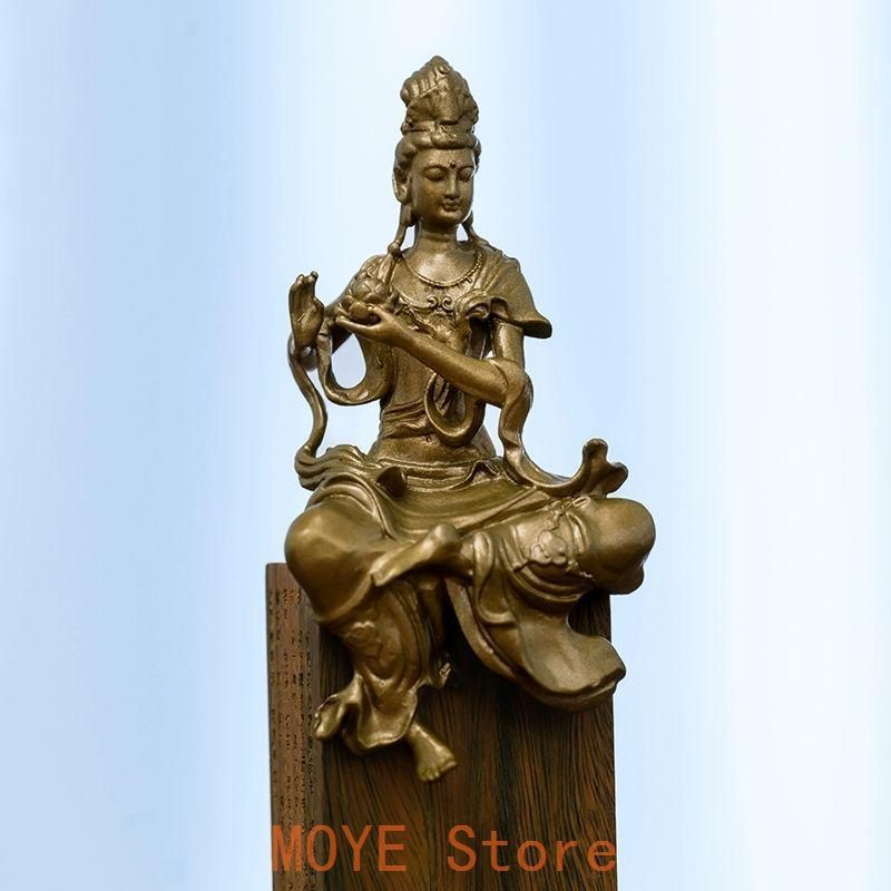 仏教美術 仏像 持蓮自在観音仏像神像 観世音菩薩像 銅製 工芸品 仏教美術 仏像 持蓮自在観音仏像神像 観世音菩薩像 銅製 工芸品 - メルカリ