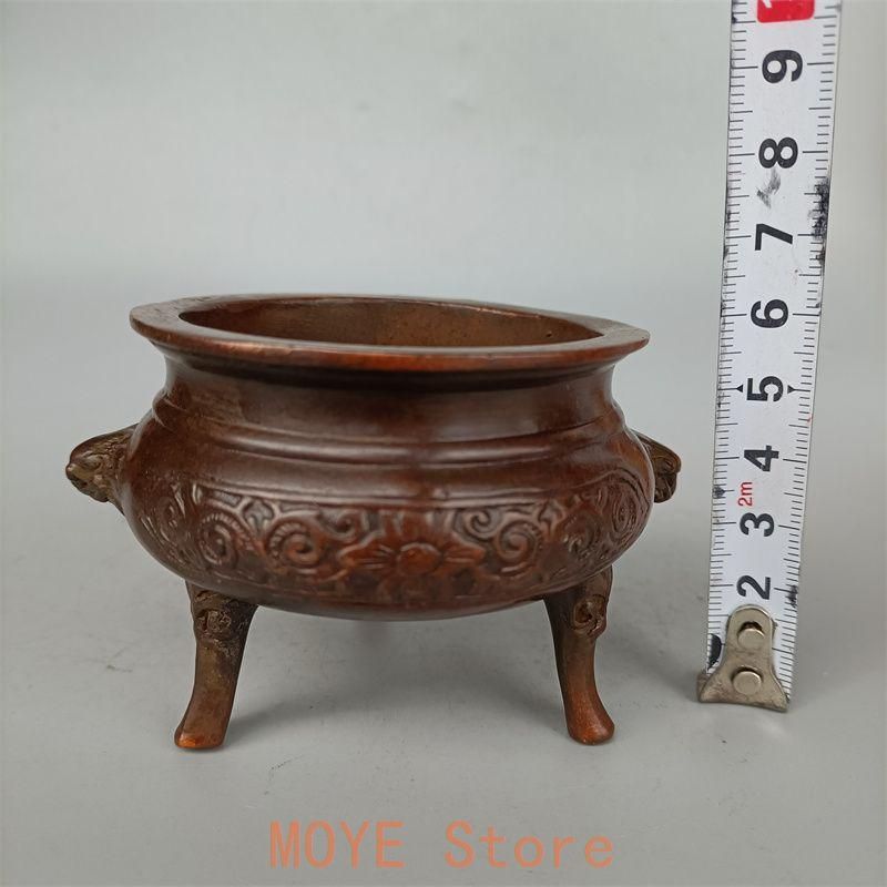 銅器 香炉 三足鼎炉 彫花香炉 線香 盤香 供仏炉 工芸品 置物 - メルカリ