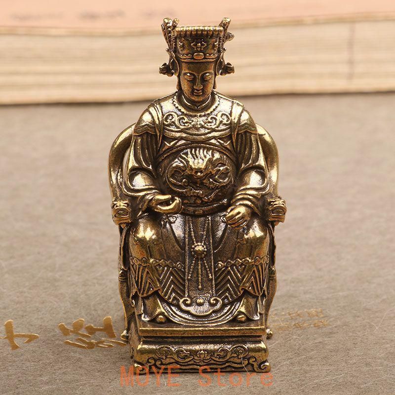 銅 細工 仏像 媽祖仏像 進宝 奉安 風水 工芸品 置物 - メルカリ