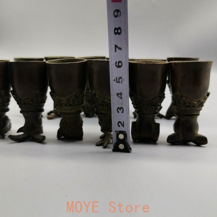 銅 細工 十二支獣首杯 装飾品 現代工芸品 美術品 置物 - メルカリ