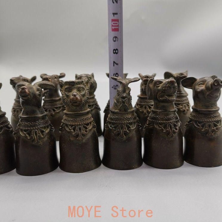 銅 細工 十二支獣首杯 装飾品 現代工芸品 美術品 置物 銅 細工 十二支獣首杯 装飾品 現代工芸品 美術品 置物 銅 細工 十二支