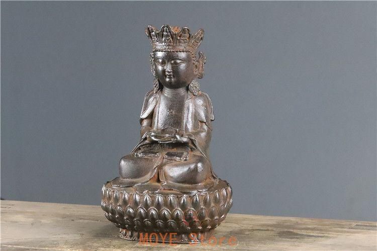 鉄器 鉄仏 仏像 蓮華坐観音菩薩仏像 阿弥佗仏 工芸品 置物 - メルカリ