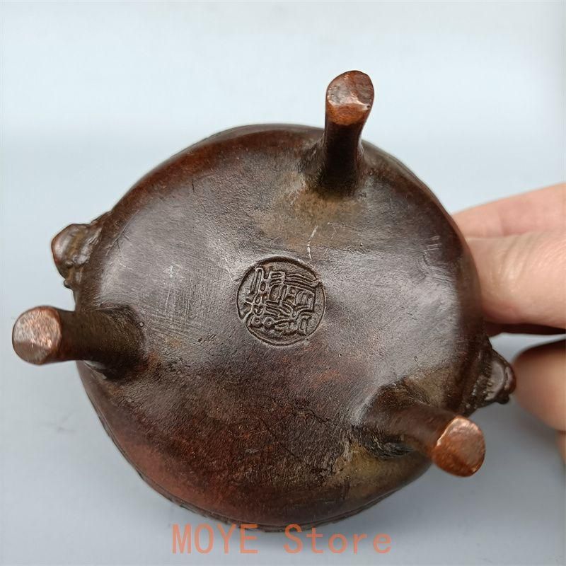 銅器 香炉 三足鼎炉 彫花香炉 線香 盤香 供仏炉 工芸品 置物 - メルカリ