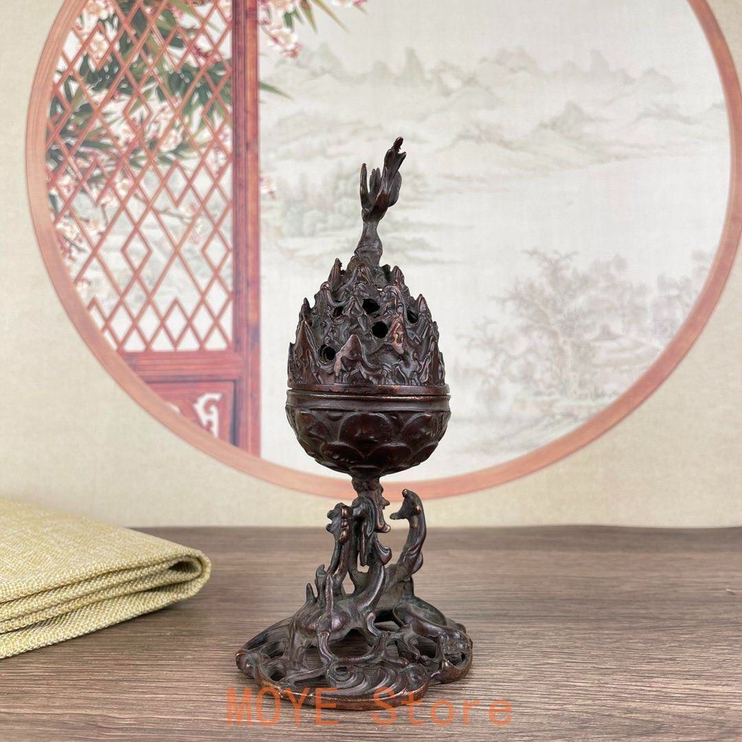 銅 細工 博山炉 茶道具 香道具 装飾品 工芸品 置物 銅 細工 博山炉 茶道具 香道具 装飾品 工芸品 置物 銅 細工 博