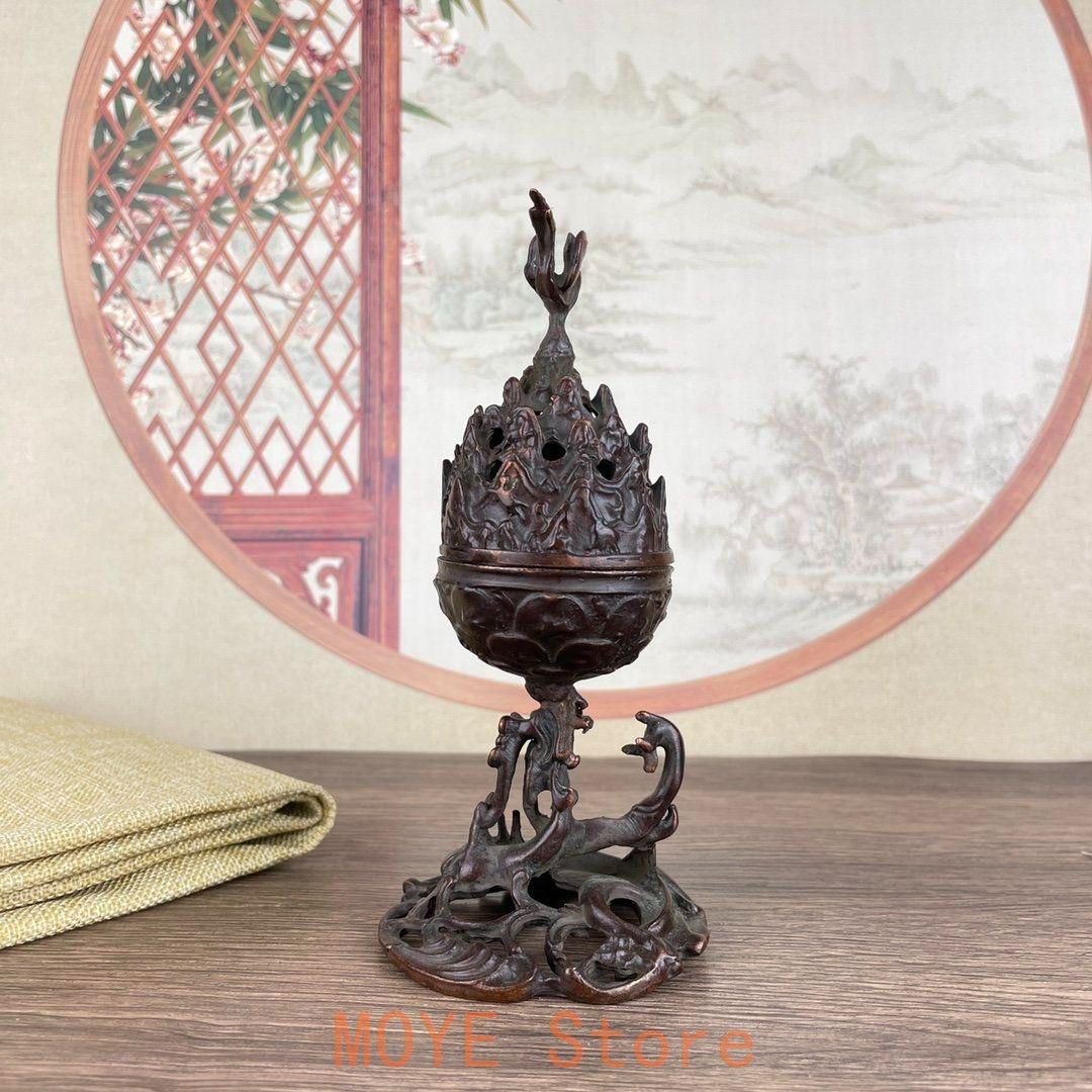 銅器 香炉 朱雀博山炉 茶室 書斎 香り炉 装飾品 工芸品 置物 - メルカリ