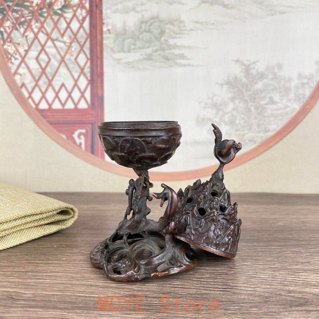 銅器 香炉 朱雀博山炉 茶室 書斎 香り炉 装飾品 工芸品 置物 - メルカリ