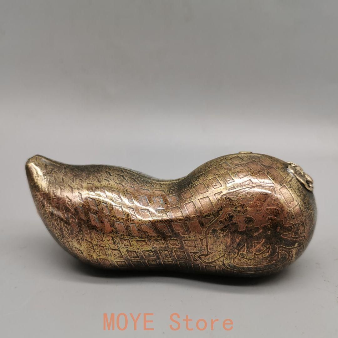 古銅製 金工細工 刻『静而康』古梅図 在銘 水滴 水注 書道具 古董 文法四宝 古銅製 金工細工 刻『静而康』古梅図 在銘 水滴 水注 書