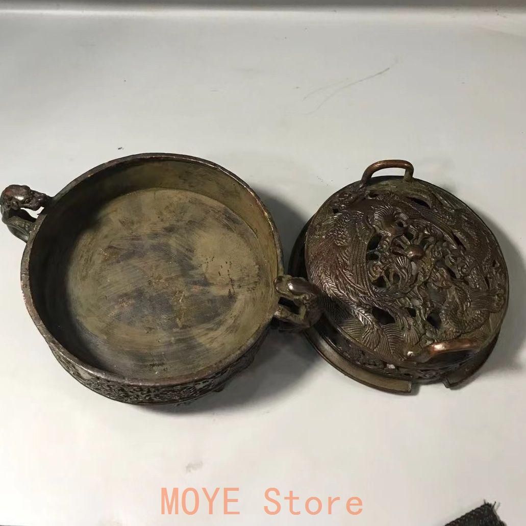 銅器 龍鳳香炉 薫香炉 茶道茶芸香薫炉 香道具 茶道具 装飾品 工芸品