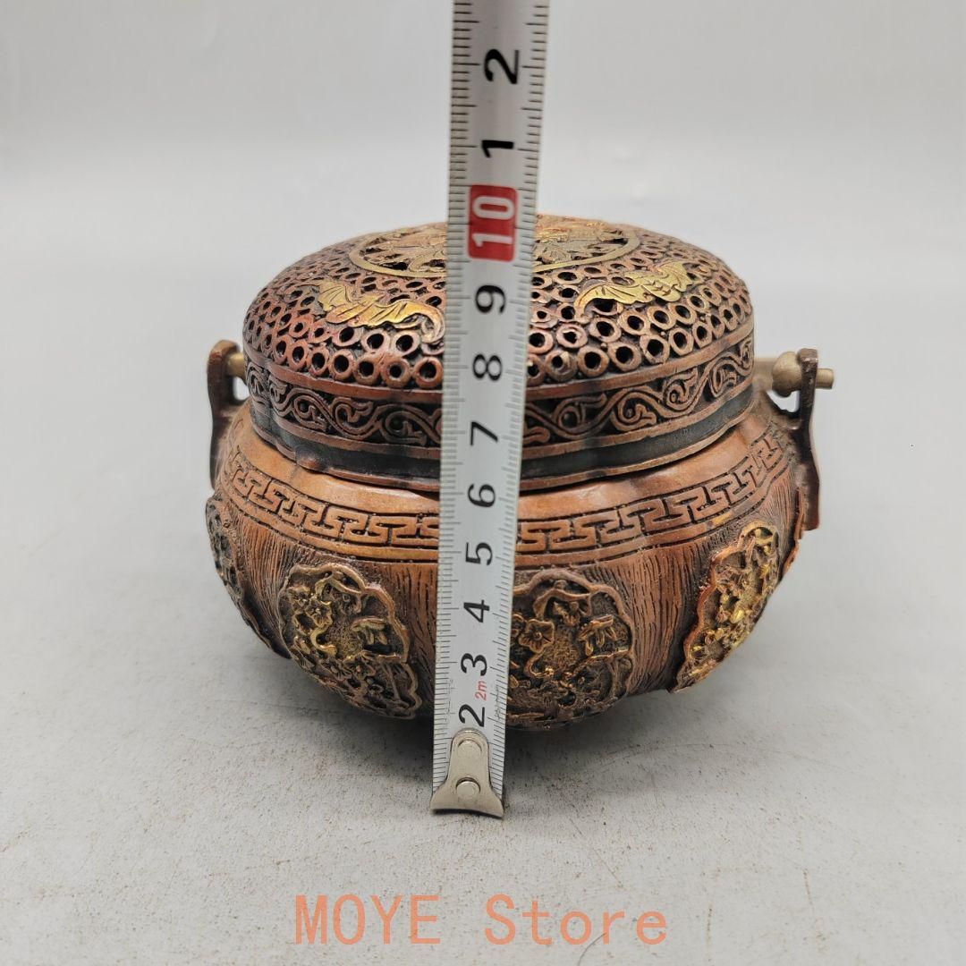 銅製 提梁暖手炉 八宝手炉 香炉 香道具 店舗 室内 装飾品 工芸品 置物 銅製 提梁暖手炉 八宝手炉 香炉 香道具 店舗 室内 装飾品 工芸品 置物