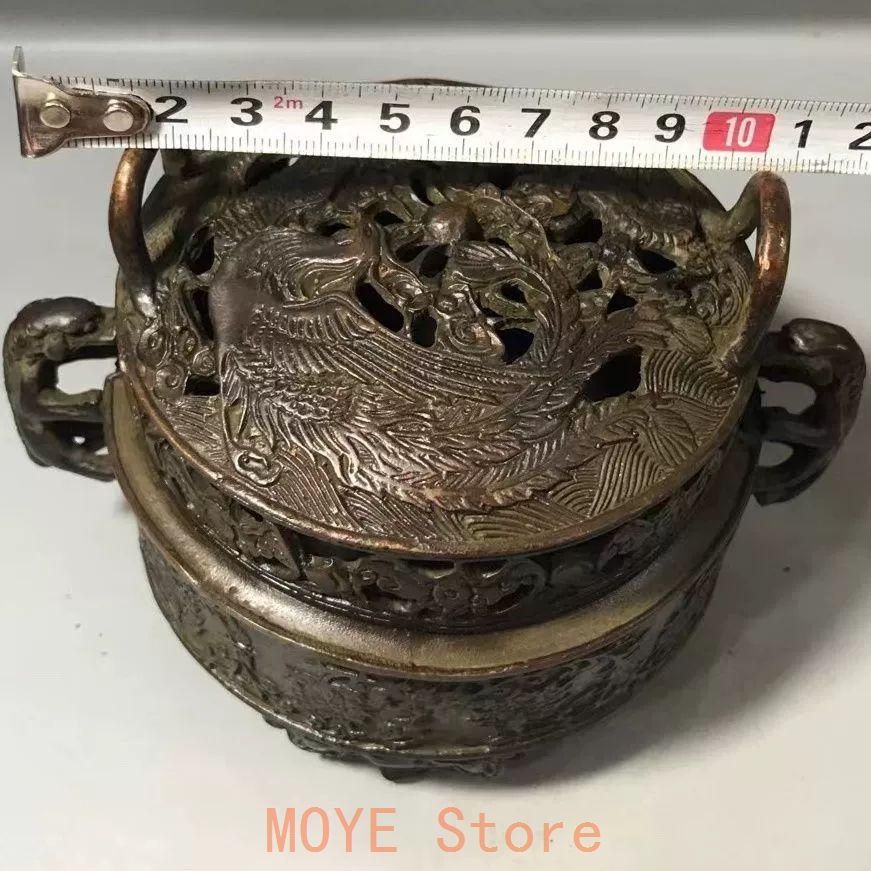 銅器 龍鳳香炉 薫香炉 茶道茶芸香薫炉 香道具 茶道具 装飾品 工芸品