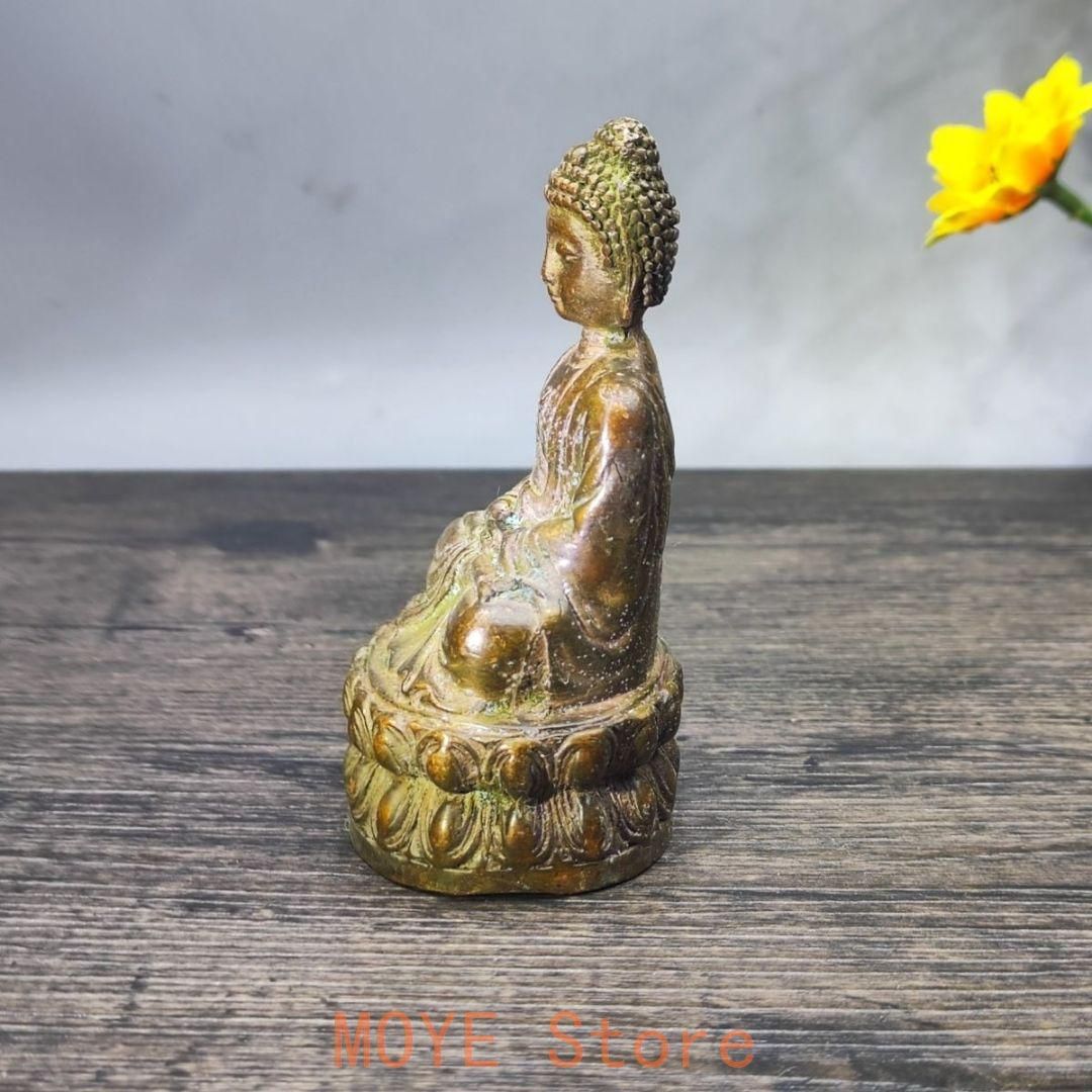 銅製 仏像 釈迦牟尼仏 阿弥陀仏 堂に奉納 置物 開運 風水 - メルカリ